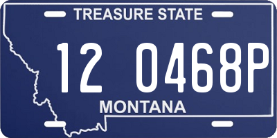 MT license plate 120468P