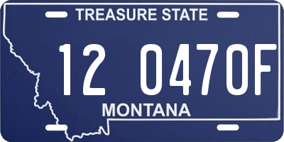 MT license plate 120470F