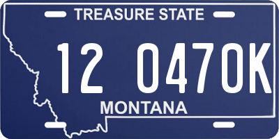 MT license plate 120470K