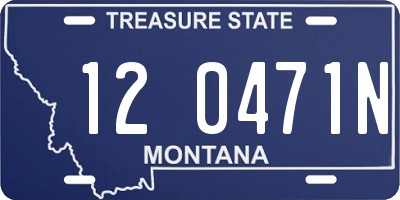 MT license plate 120471N