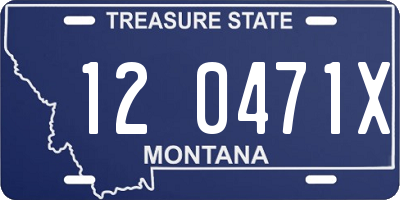 MT license plate 120471X