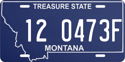 MT license plate 120473F