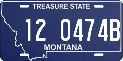 MT license plate 120474B