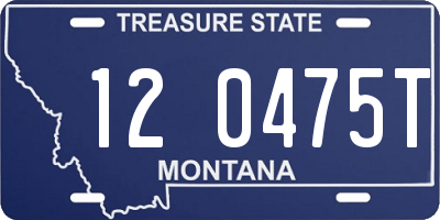 MT license plate 120475T