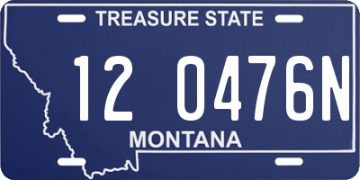 MT license plate 120476N