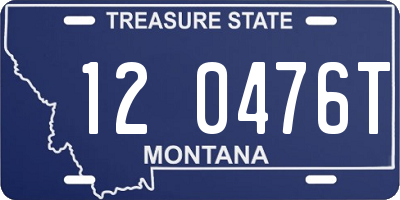 MT license plate 120476T