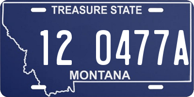 MT license plate 120477A