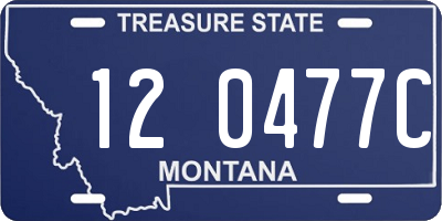 MT license plate 120477C
