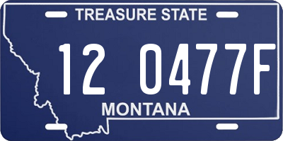 MT license plate 120477F