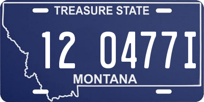 MT license plate 120477I