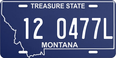 MT license plate 120477L