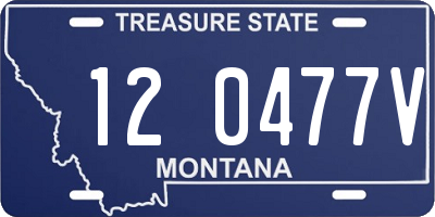 MT license plate 120477V