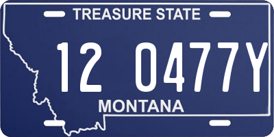 MT license plate 120477Y