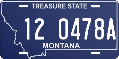 MT license plate 120478A