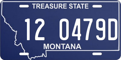 MT license plate 120479D