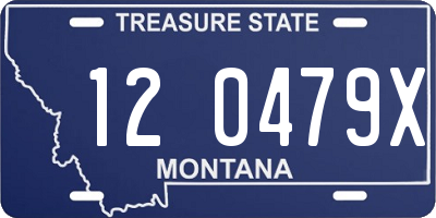 MT license plate 120479X