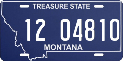 MT license plate 120481O