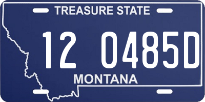 MT license plate 120485D