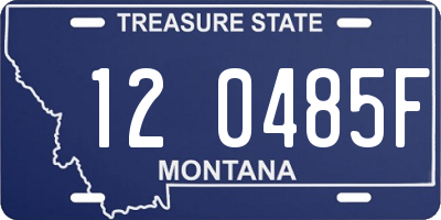 MT license plate 120485F