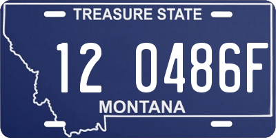 MT license plate 120486F