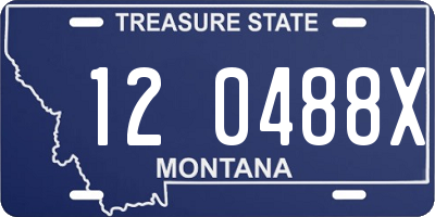 MT license plate 120488X