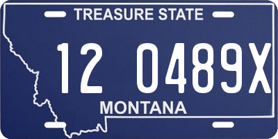 MT license plate 120489X