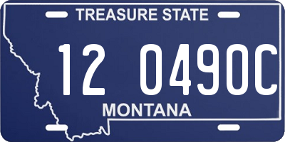MT license plate 120490C