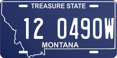MT license plate 120490W