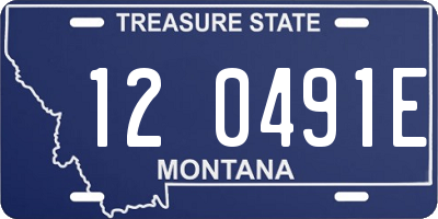 MT license plate 120491E