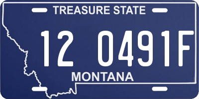 MT license plate 120491F