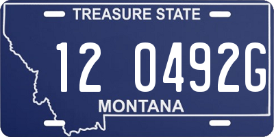 MT license plate 120492G