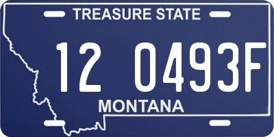 MT license plate 120493F