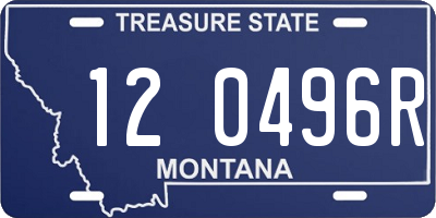 MT license plate 120496R