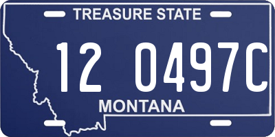 MT license plate 120497C