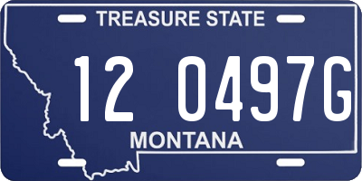 MT license plate 120497G