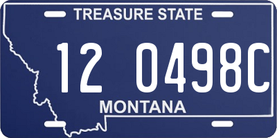 MT license plate 120498C