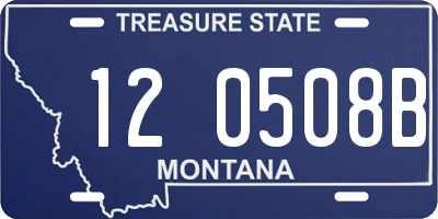 MT license plate 120508B