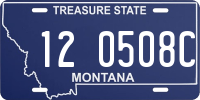 MT license plate 120508C