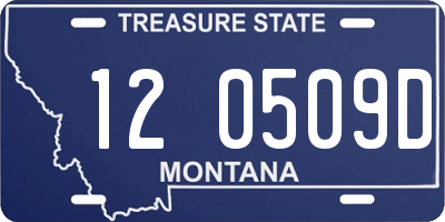 MT license plate 120509D