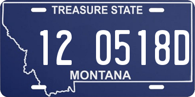 MT license plate 120518D