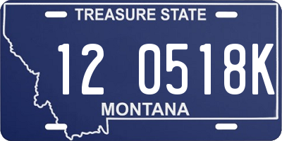 MT license plate 120518K