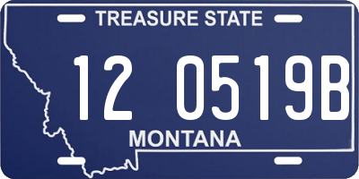 MT license plate 120519B