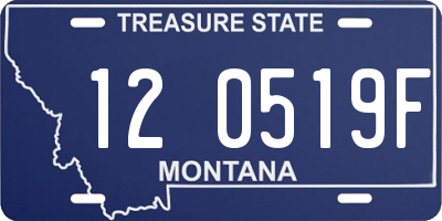 MT license plate 120519F