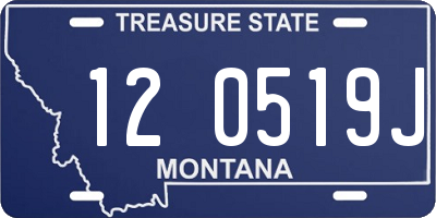 MT license plate 120519J