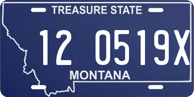 MT license plate 120519X