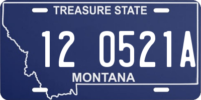 MT license plate 120521A