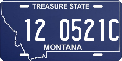 MT license plate 120521C