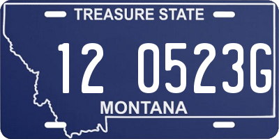 MT license plate 120523G