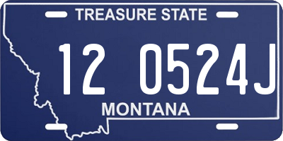 MT license plate 120524J