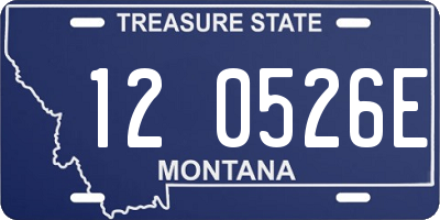 MT license plate 120526E